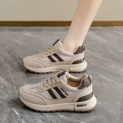 Women's Summer Breathable Mesh Sneakers Korean Style Thick Sole Casual Dad Shoes · YANYAN China shoe factory