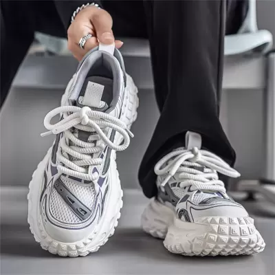 Men's Summer 2026 Breathable Mesh Casual Heightening Fashion Student Dad Sneakers Model 2072 · YANYAN China shoe factory