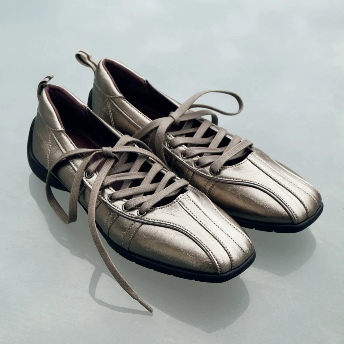 Mary Janes con cordones técnicos verano para mujer 2026 Bailarinas casuales de punta cuadrada