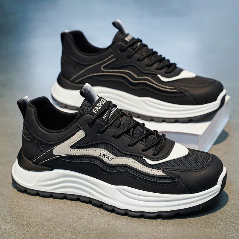 Chaussures de running homme été mesh respirant décontractées voyage surélevées jeunesse père sneakers modèle 2076