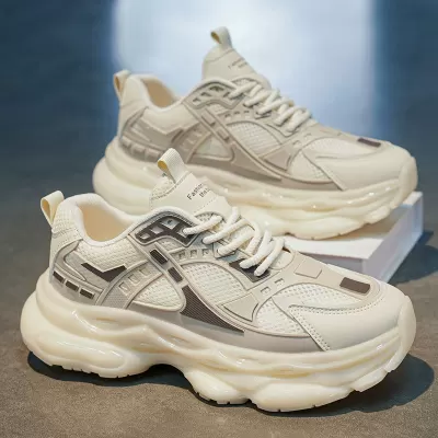 Men's Summer 2026 Breathable Mesh Black Warrior Dad Shoes Fashion Student Sneakers Model 2078 · YANYAN China shoe factory