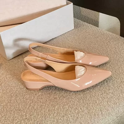Women's Summer Pointed Toe Pumps Hidden Wedge Simple Elegance Backless Mule Sandals · YANYAN China shoe factory