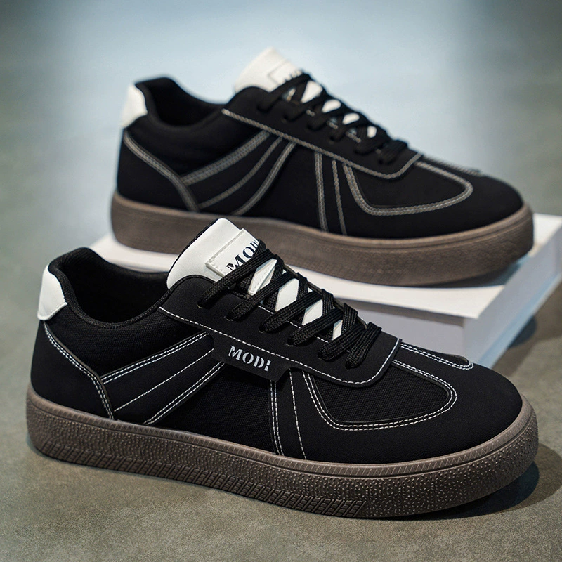 Chaussures rétro homme entraînement allemand 2026 nouveau semelle épaisse décontractées sneakers noires