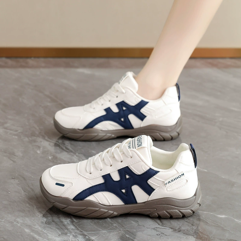 Women's Retro Chunky German Trainer Shoes 2026 Fall Thick Sole Soft Casual Dad Shoes