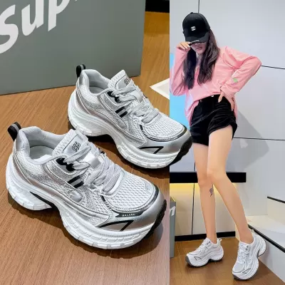 Women's Summer Chunky Sneakers 2026 Korean Style Petite Height Increase Casual Sports Shoes · YANYAN China shoe factory