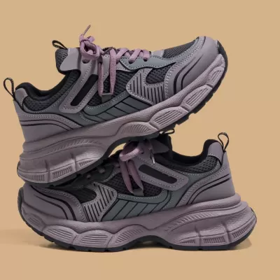 Women's Chunky Sneakers 2026 Fall Korean Style Student Thick Sole Casual Running Shoes · YANYAN China shoe factory