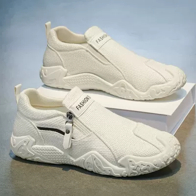 Zapatos de tela casuales para hombre verano 2026, transpirables, antideslizantes, slip-on, para conducir · YANYAN China shoe factory
