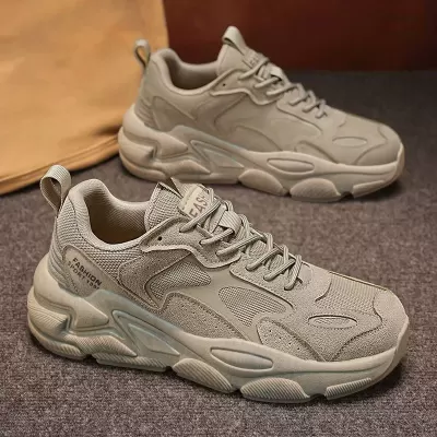 Men's Summer Breathable Casual Dad Shoes 2026 Thick Sole Mesh Student Sneakers