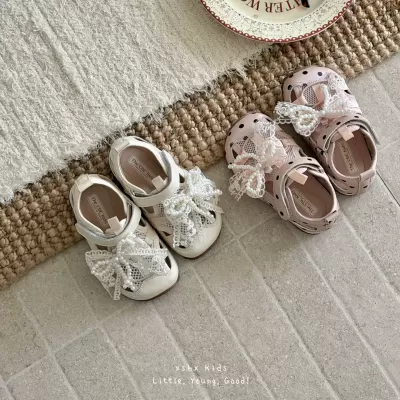 XSHX Golden Age Polka Dot Pearl Girls Retro Functional Sandals Micro Toe Cap Anti-Slip Rubber Spring Summer Breathable · YANYAN China shoe factory