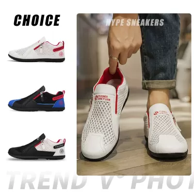 Men's Summer New Casual Shoes Lightweight Slip-on, Flat Work Shoes for Men