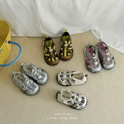 XSHX Functional Mountain Style Children's Boys Girls Spring Summer Breathable Magic Strap Ice Feeling Mesh Anti-Slip Rubber Heel · YANYAN China shoe factory