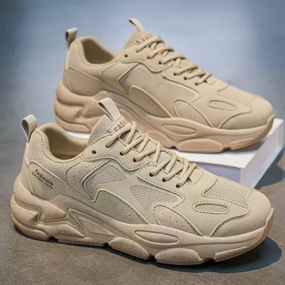 Herren Sommer atmungsaktive lässige Dad-Schuhe 2026 dicke Sohle Mesh Studenten-Sneaker · YANYAN China shoe factory