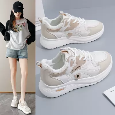 Women's Thick Sole Sneakers 2026 Spring Summer Breathable Mesh Soft Sole Casual Running Dad Shoes · YANYAN China shoe factory