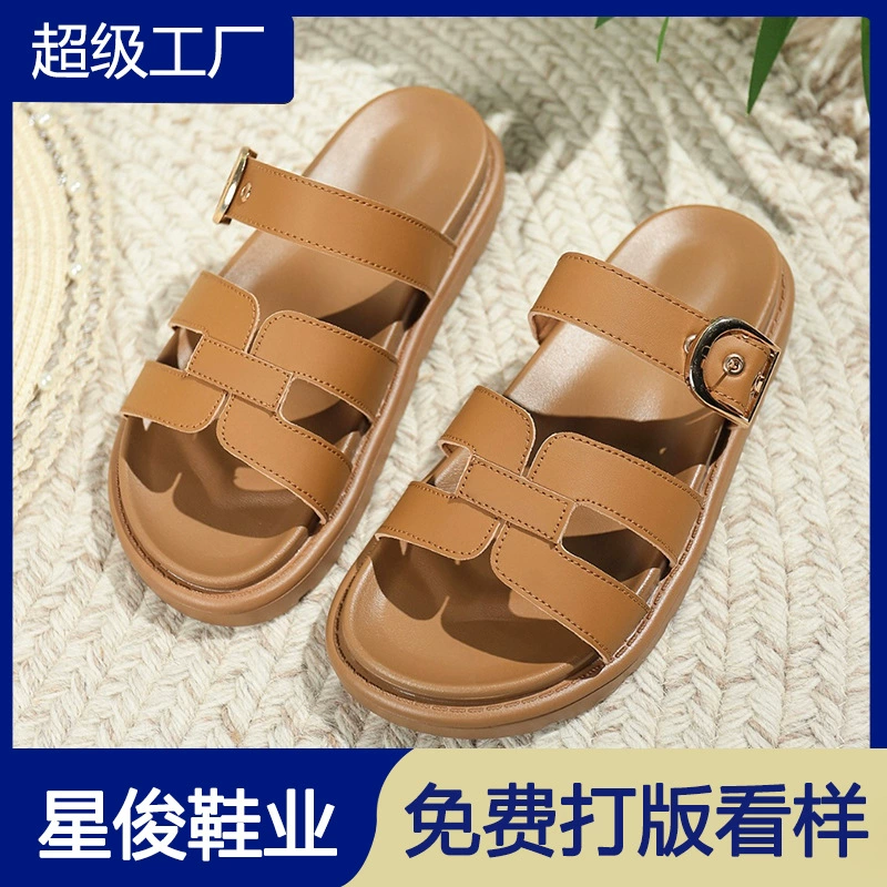 Damen Beach Roman Zehentrenner Sandalen, 2026 Sommer Lässige Flache Flip Flops