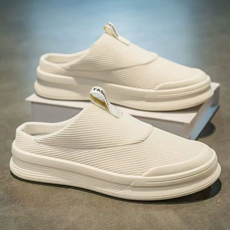 Mules Masculinos Respiráveis Slip-On Verão para Escritório Chinelos Esportivos