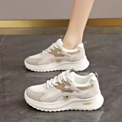 2026 Spring Summer Women's Breathable Mesh Thick Sole Casual Running Dad Sneakers · YANYAN China shoe factory