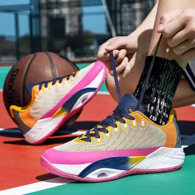 Summer Youth Students Men's Basketball Shoes Breathable Mesh Lightweight Durable Running Sneakers · YANYAN China shoe factory