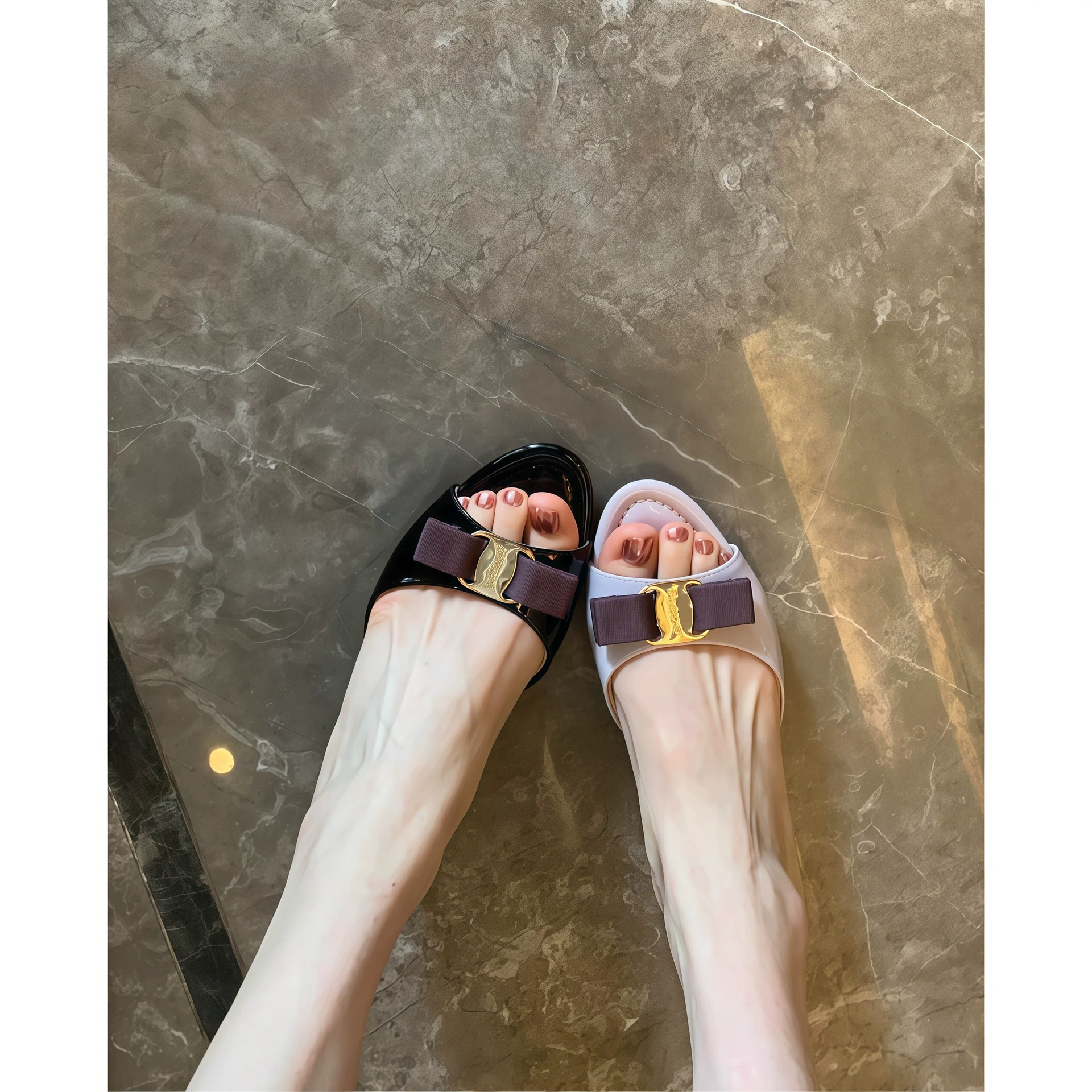 Chuyuji Chanclas de Tacón Alto para Mujer, Estilo Chanel Francés, Verano 2026, para Vestidos