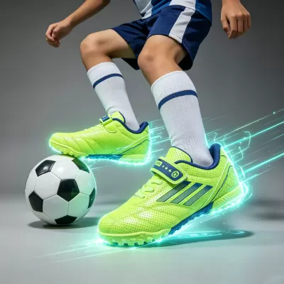 New Girls TF Studs Velcro Soccer Shoes Kids Primary School Match Training Children's Cleats · YANYAN China shoe factory