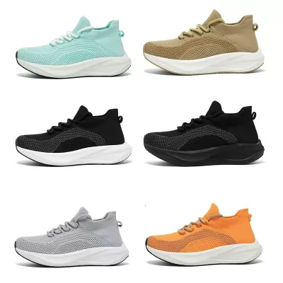 Cross-border Couples Sock Knitted Running Shoes PE Exam Youth Mesh Breathable Sports Sneakers · YANYAN China shoe factory