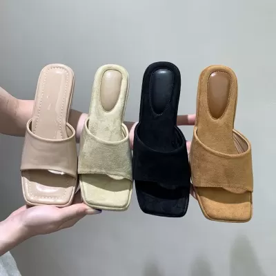 Chuyuji Summer French Retro Open Toe Wedge Women Versatile Office Sandals Fashion High Heel · YANYAN China shoe factory