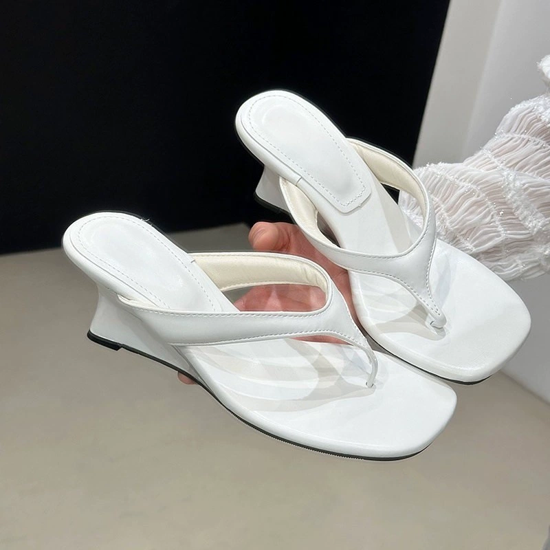 Chuyuji Sandalias de Tacón Grueso Plateadas para Mujer, Tacones Altos Franceses de Cristal de una Tira 2026
