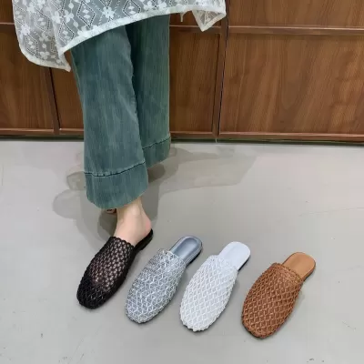 Chuyuji Women's Minimalist Retro Toe-Loop Roman Sandals Summer Vacation Flat · YANYAN China shoe factory