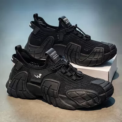 Men's 2026 Summer Thin Mesh Breathable Casual Running Shoes Thick Sole Yeezy Style · YANYAN China shoe factory