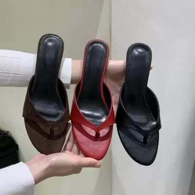 Women's Summer Retro Thin Heel Toe Post Sandals Korean Style Roman Sandals · YANYAN China shoe factory