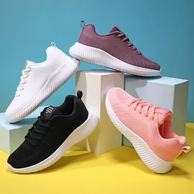 Women's Running Shoes Summer New Mesh Casual Lightweight Sports Shoes Fashion Comfort Cross-border · YANYAN China shoe factory