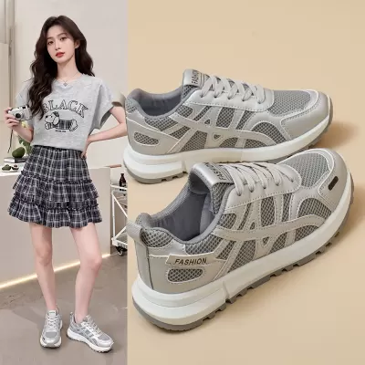 Fashion Dad Sneakers 2026 Summer New Mesh Breathable Anti-Odor Sports Casual Soft Sole Lightweight Women's