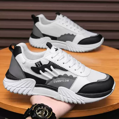 2026 New Fashion Casual Men's Shoes Thick Sole Student Teen Running Shoes Mesh Breathable Dad Sneakers
