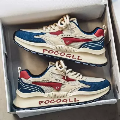 Men's 2025 Summer Breathable Anti-Odor Mesh Casual Heightening Retro Dad Sneakers · YANYAN China shoe factory