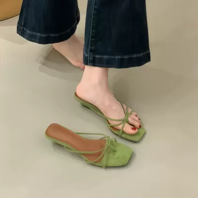Women's Wedge Toe Loop Fairy Sandals 2026 Summer French Slide for Dress Strappy · YANYAN China shoe factory