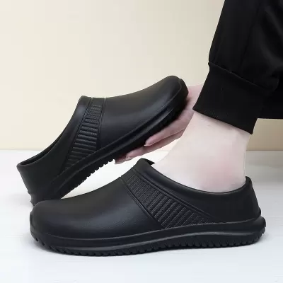 Cross-border Men's Waterproof Anti-slip Chef Shoes Hotel Kitchen Slip-resistant Oil-proof Work · YANYAN China shoe factory