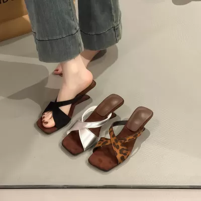 Premium Platform Slide Sandals Women 2026 Summer French Open Toe Dressy · YANYAN China shoe factory