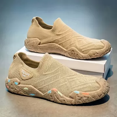 Men's 2026 Summer Breathable Canvas Slip-On Shoes Casual Student Sock Sneakers · YANYAN China shoe factory
