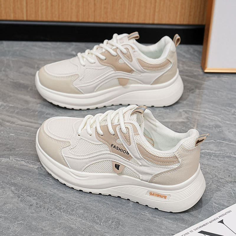 2026 Spring Summer Women's Breathable Mesh Thick Sole Casual Running Dad Sneakers