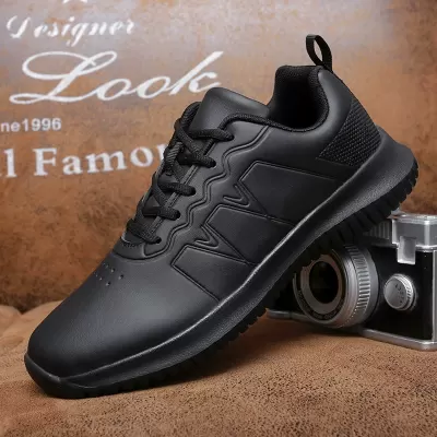 Chef Shoes Men 46 Big Size 48 Black Sports Shoes Kitchen Restaurant Work Casual Leather Shoes · YANYAN China shoe factory