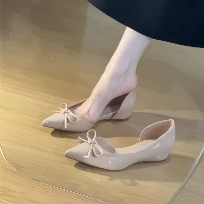 Chuyuji Nude Pointed Mary Jane Sandals for Women Summer 2026 New Inner Height · YANYAN China shoe factory