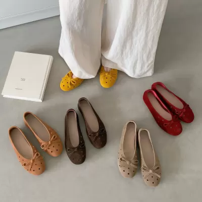 Chuyuji Breathable Flat Retro Shoes for Women Summer 2026 Pregnant Grandma Slip On · YANYAN China shoe factory
