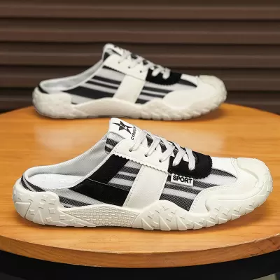 2026 Summer New Slip-On Mesh Men's Shoes, Breathable Lightweight Half Slippers, Casual Sneakers · YANYAN China shoe factory