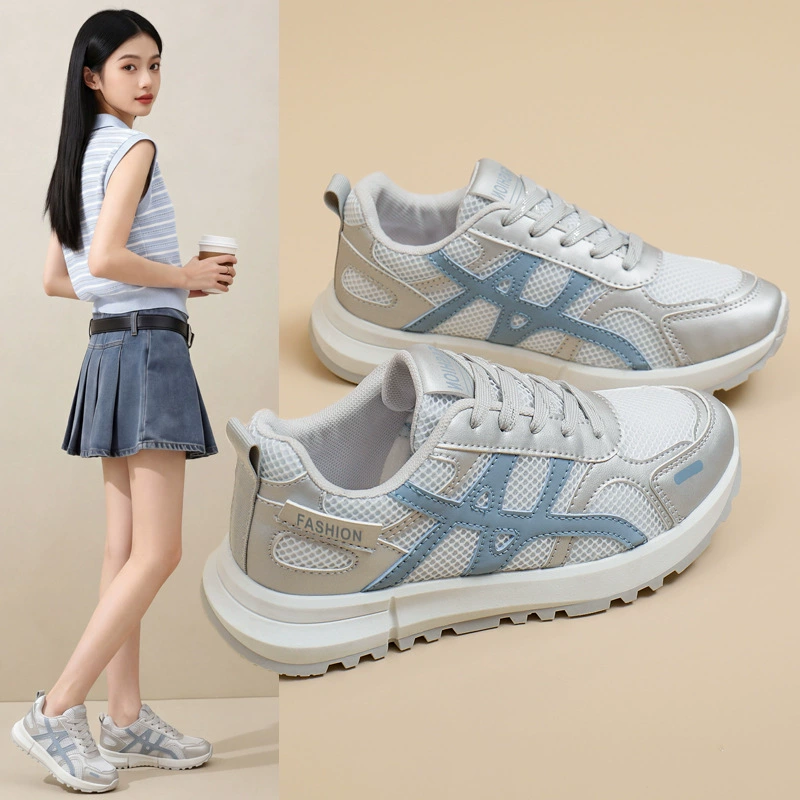Summer 2026 New Thick Sole Dad Sneakers for Women, Breathable Mesh Casual Shoes, Fashion Comfortable