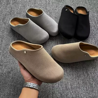 Men's Autumn Mule Slippers Office Casual Slip-On Soft Sole Half Slippers · YANYAN China shoe factory