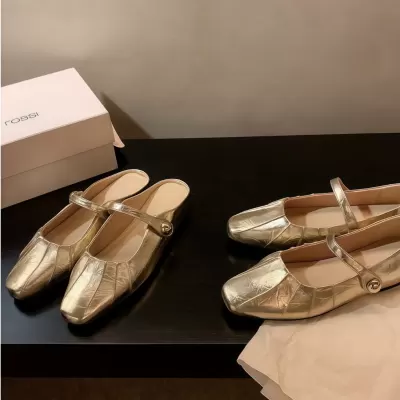 Women's Two Versions Inner Height Increase Velcro Folded Closed Toe Mules · YANYAN China shoe factory