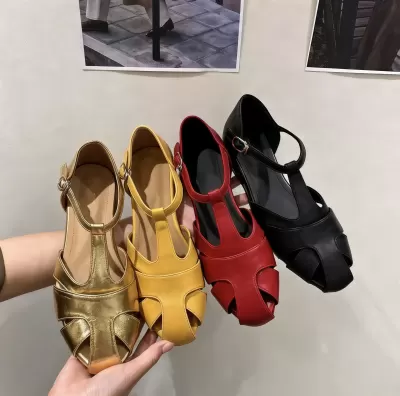 Damen Vintage Ausgeschnittene Geflochtene Römische Sandalen mit Verstecktem Keil, Flach Bequeme Sommerschuhe