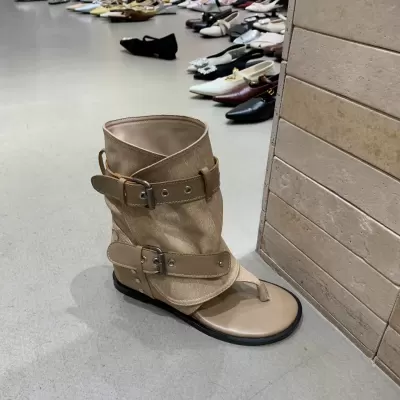Women's Bootie Sandals 2026 Spring Summer Hidden Wedge Buckle Strappy Sandals · YANYAN China shoe factory