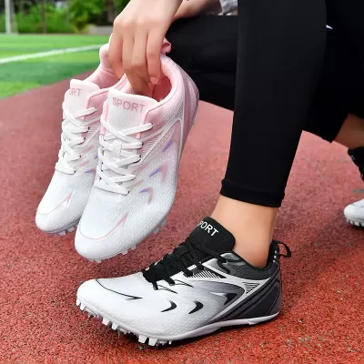 Cross-Border Student Spikes Middle Short Distance Running Shoes Boys Girls Track Race Physical Exam Long Jump Spiked Shoes Women · YANYAN China shoe factory