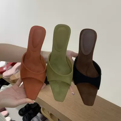 Women's French Simple Fashion Open Toe Wedge Sandals Summer Casual Vintage · YANYAN China shoe factory