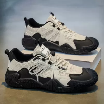 Men's Hiking Shoes 2026 Summer Breathable Black Outdoor Trail Sneakers · YANYAN China shoe factory